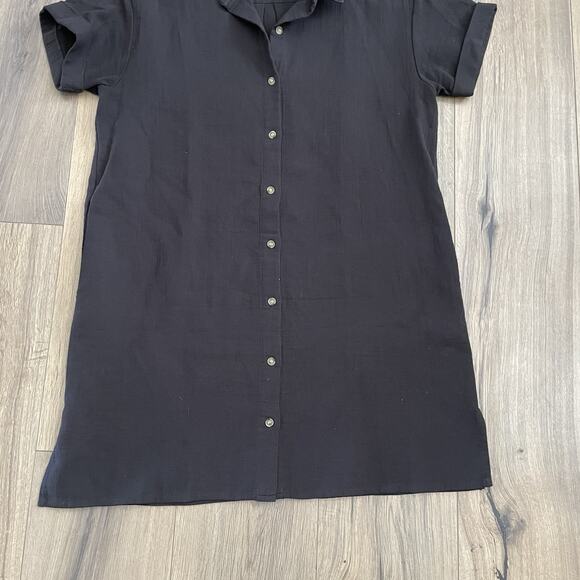 HATCH Maternity Dress Black Size 0 Short Sleeve Button Down Pregnant Nursing - Picture 5 of 12